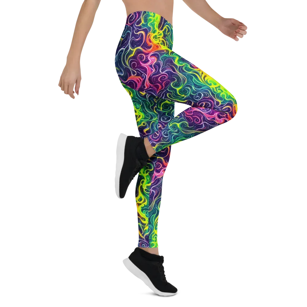 Psychedelic Undertow on Leggings — Right