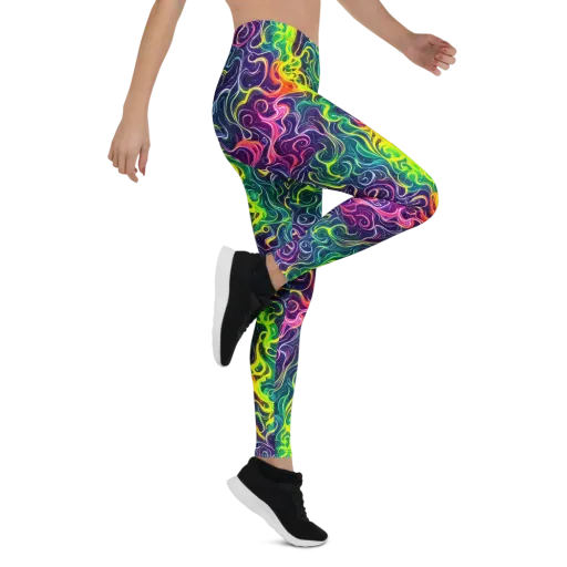Psychedelic Undertow on a Leggings