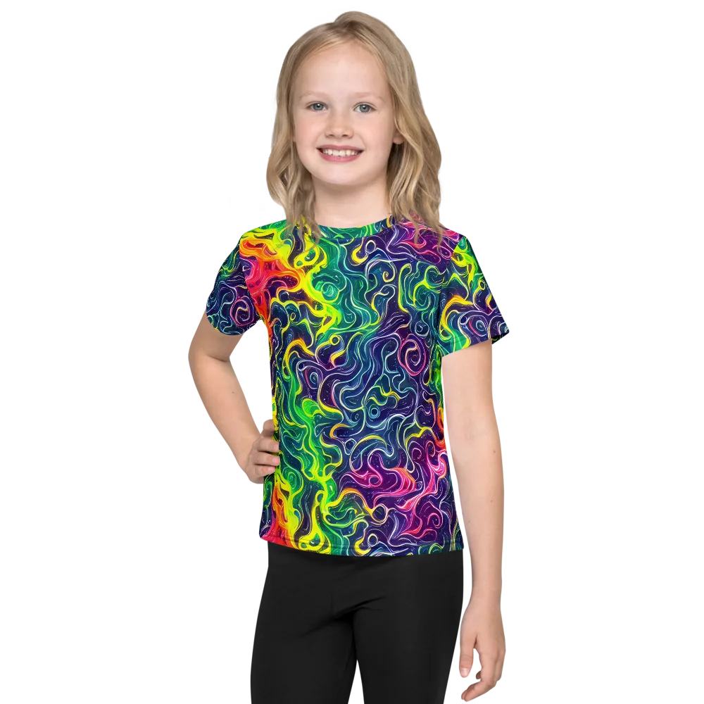 Psychedelic Undertow on Kids Crew Neck T-Shirt — Front