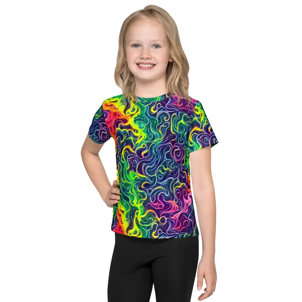 Psychedelic Undertow on Kids Crew Neck T-Shirt — Front