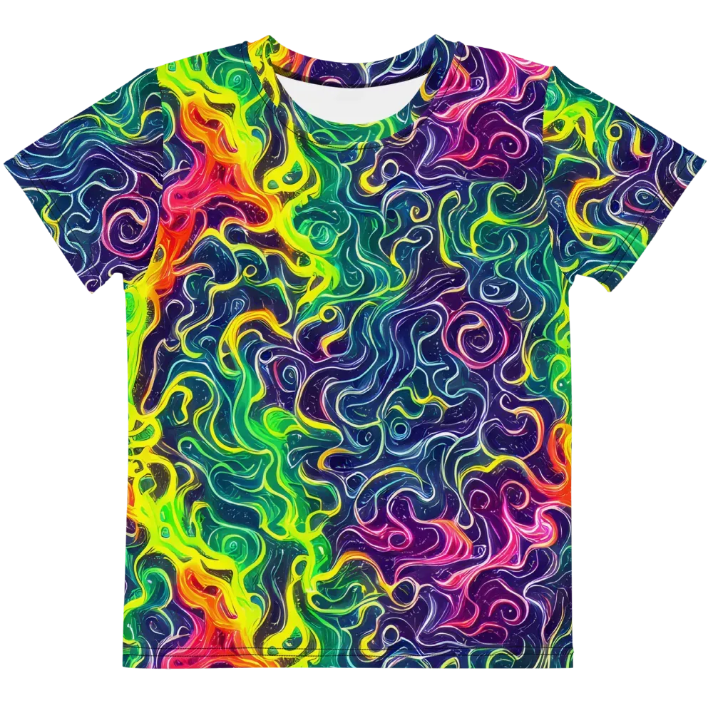 Psychedelic Undertow on Kids Crew Neck T-Shirt — Front
