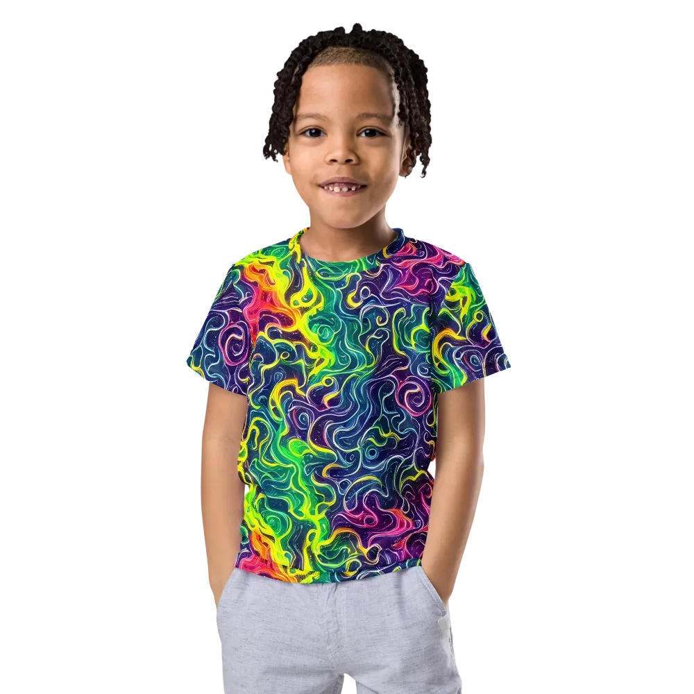 Psychedelic Undertow on Kids Crew Neck T-Shirt — Front