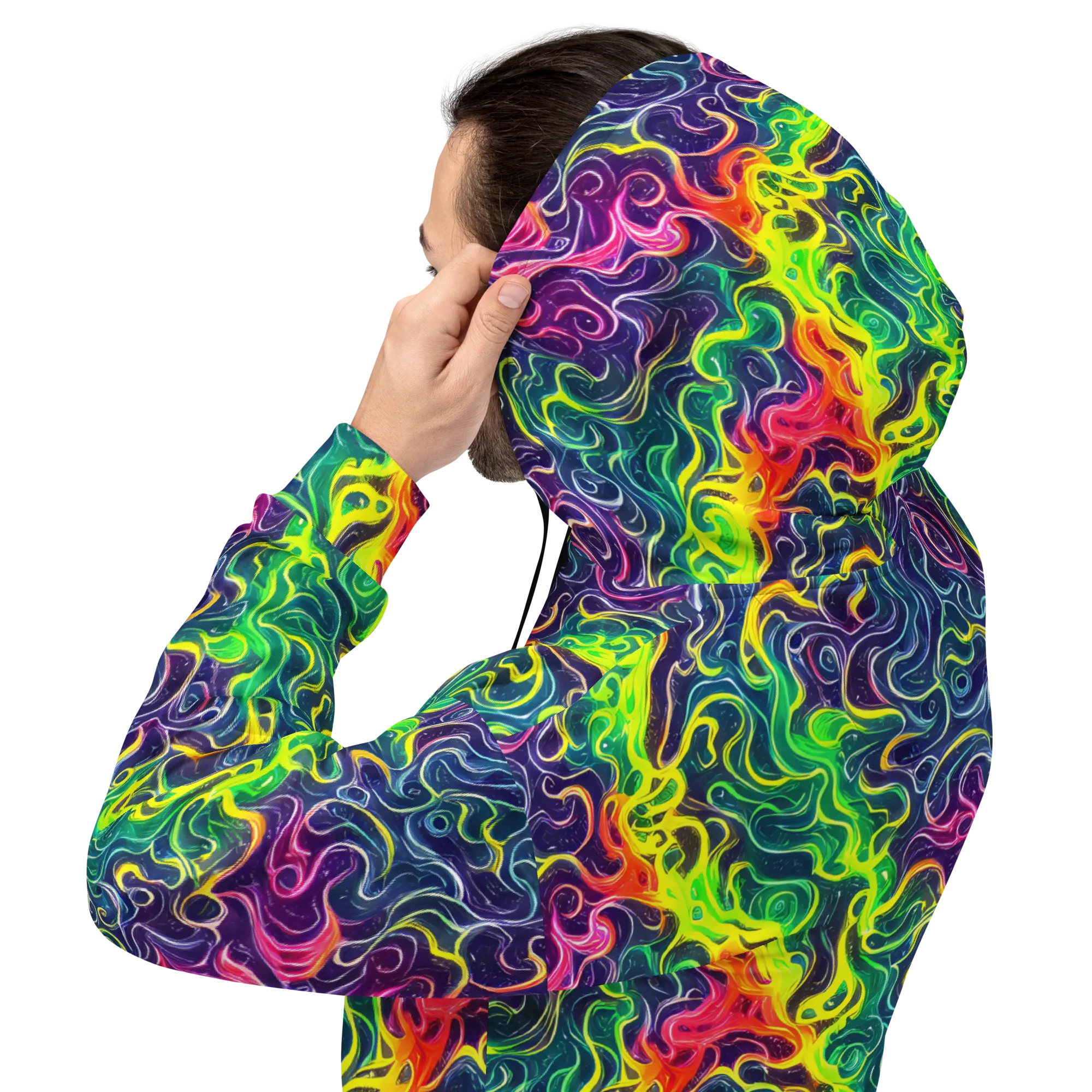 Psychedelic Undertow on Hoodie — Back