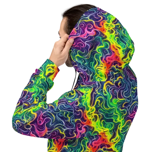Psychedelic Undertow on a Hoodie