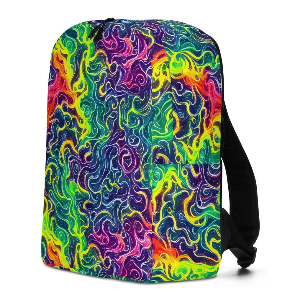 Psychedelic Undertow on Minimalist Backpack — Left