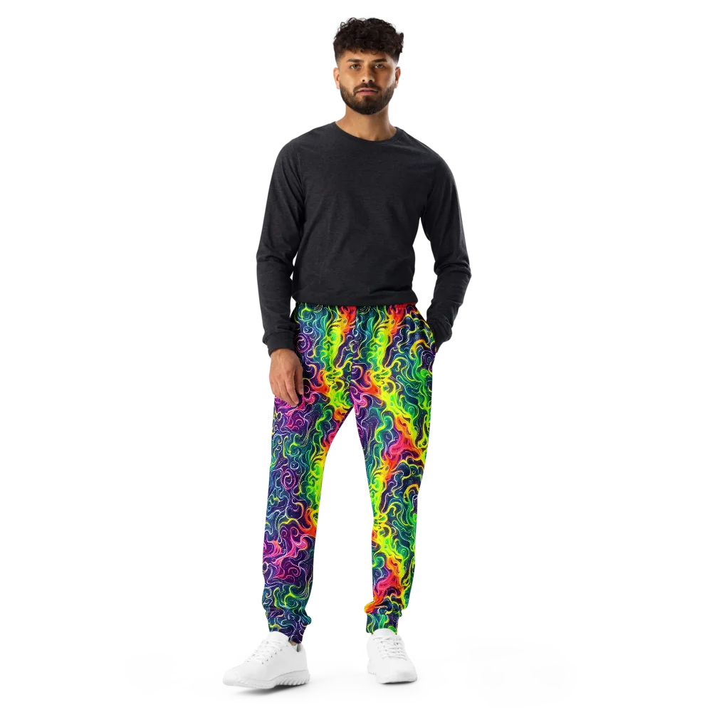 Psychedelic Undertow on Men's Joggers — Front