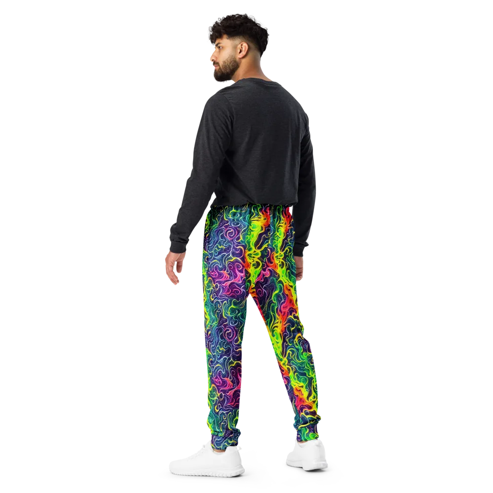 Psychedelic Undertow on Men's Joggers — Back