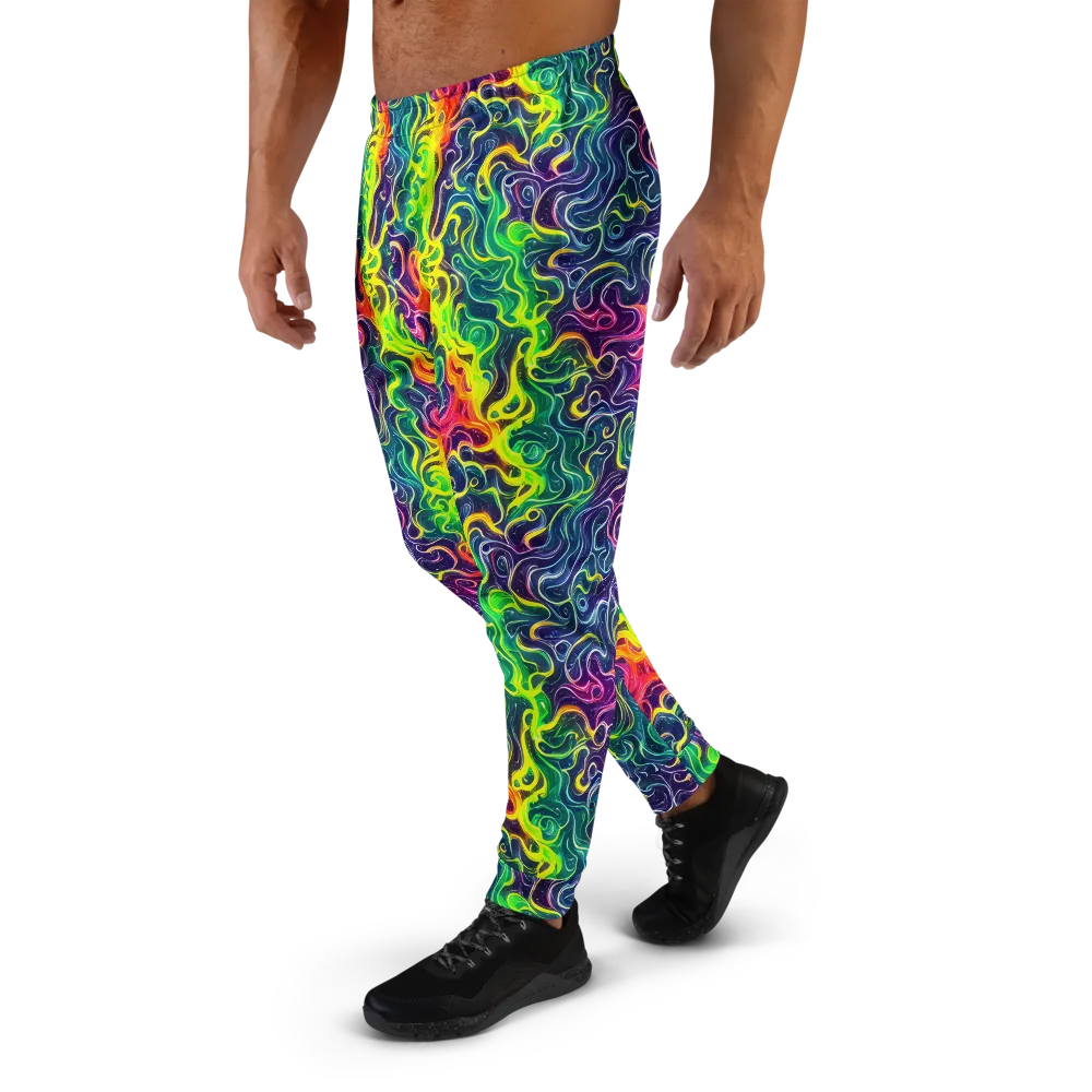 Psychedelic Undertow on Men's Joggers — Left