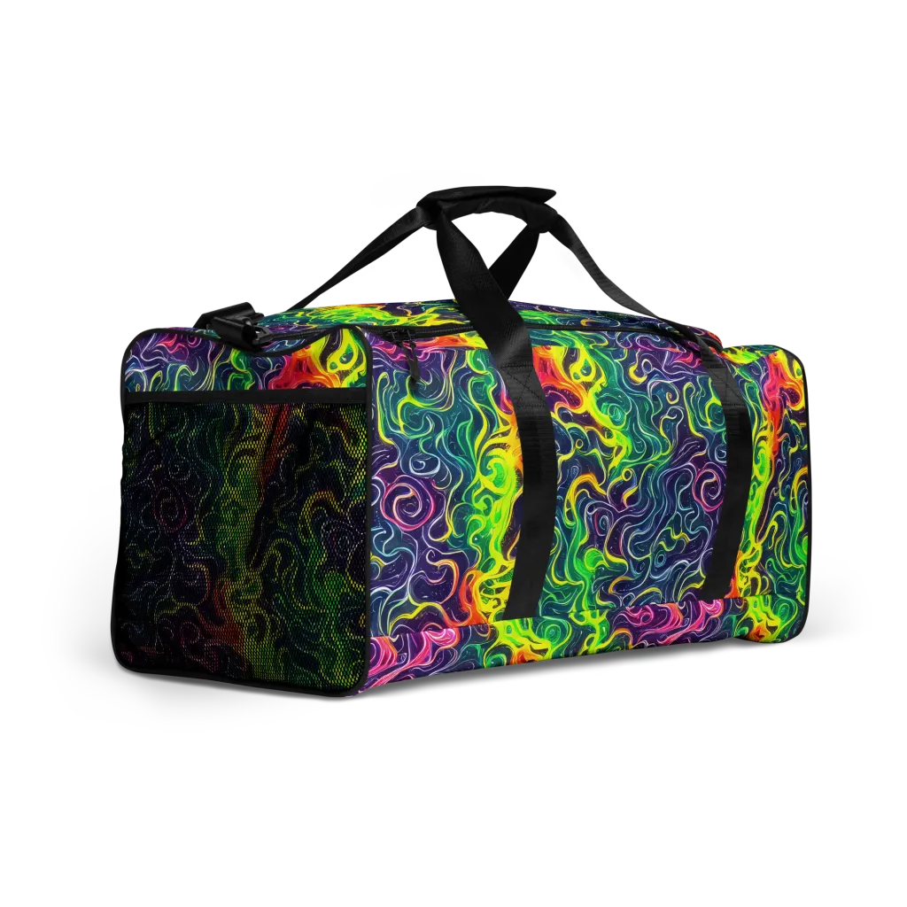 Psychedelic Undertow on Duffle Bag — Right Front