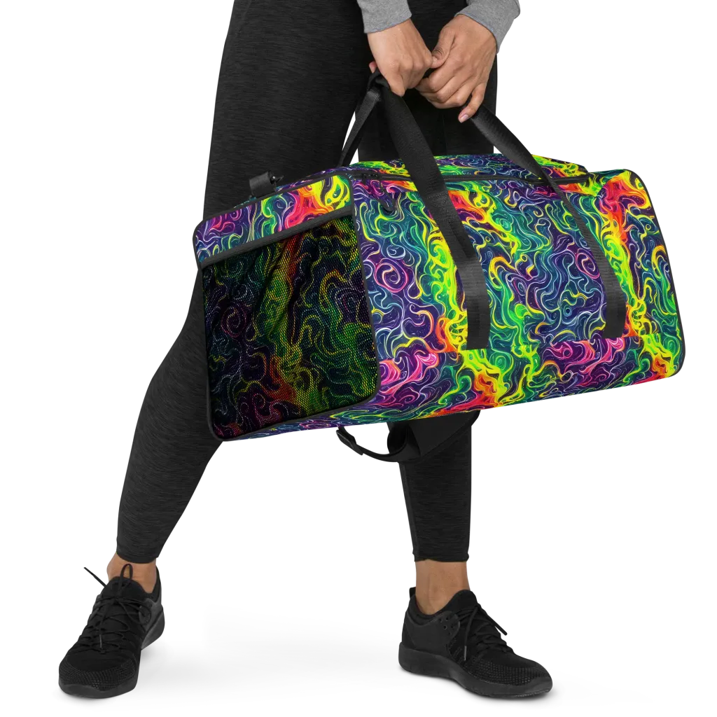 Psychedelic Undertow on Duffle Bag — Right Front
