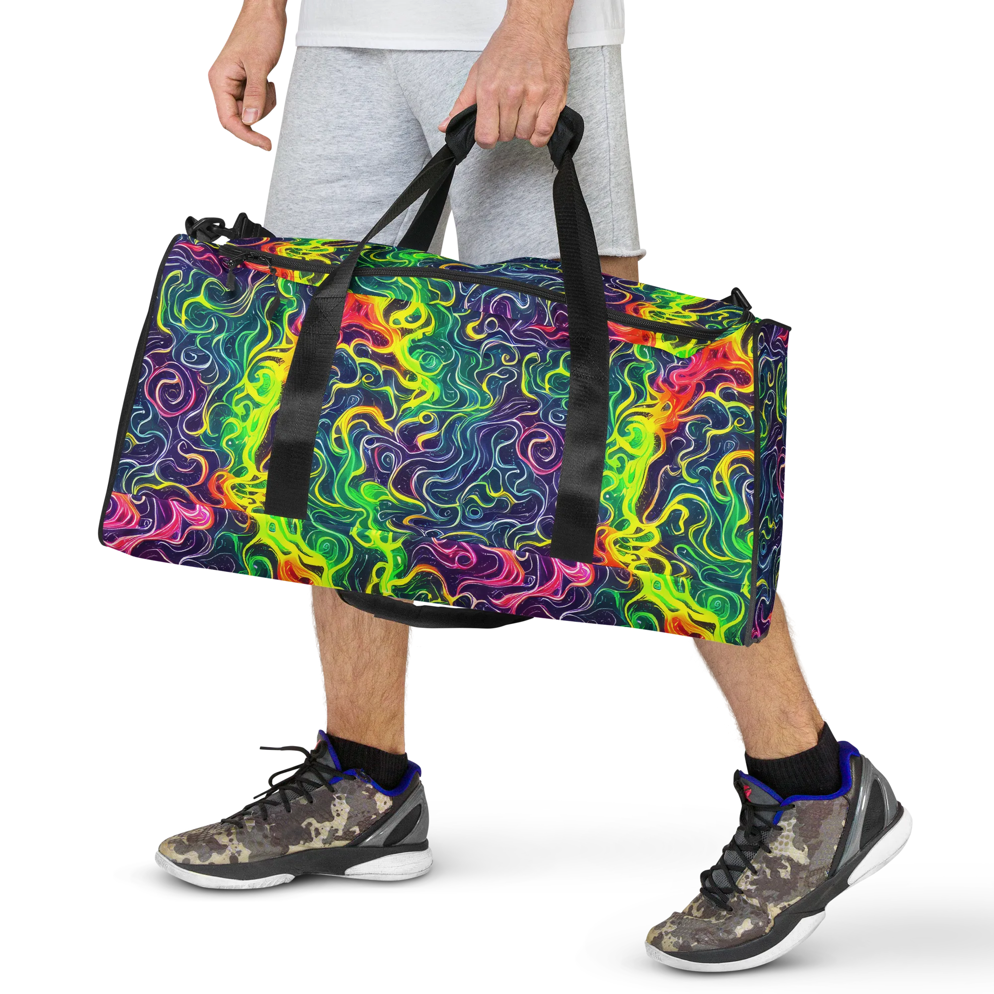 Psychedelic Undertow on Duffle Bag — Front