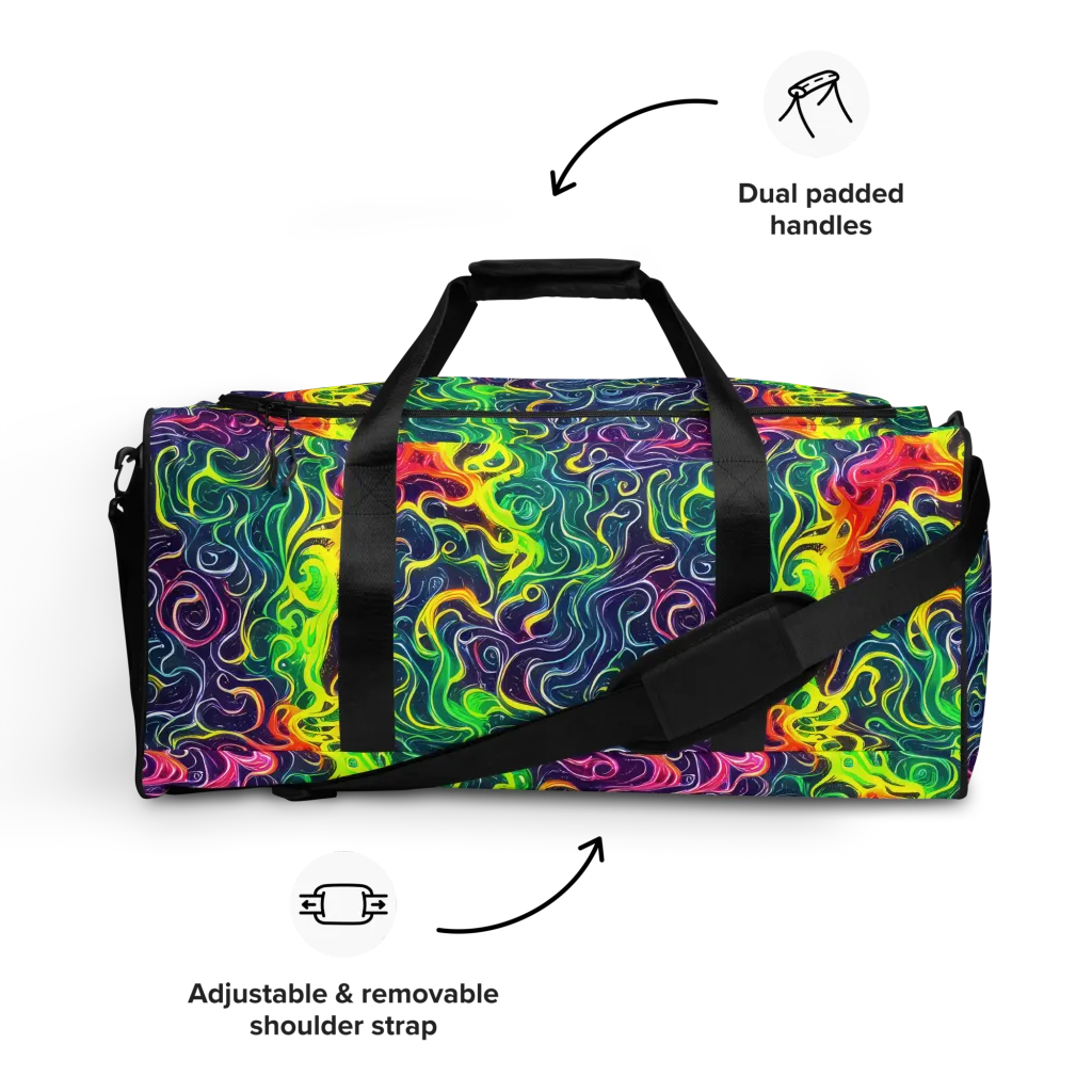 Psychedelic Undertow on Duffle Bag — Front