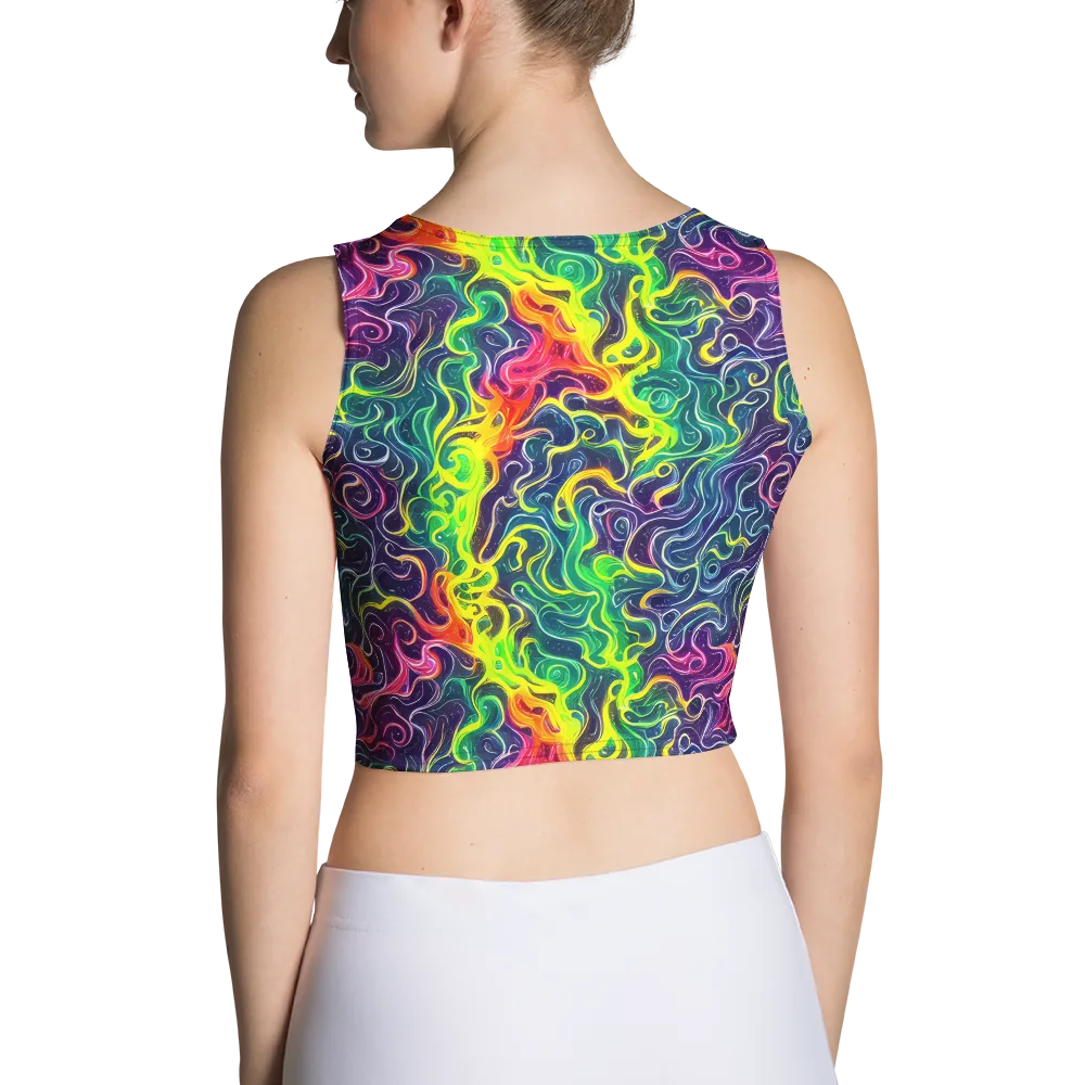 Psychedelic Undertow on Crop Top — Back