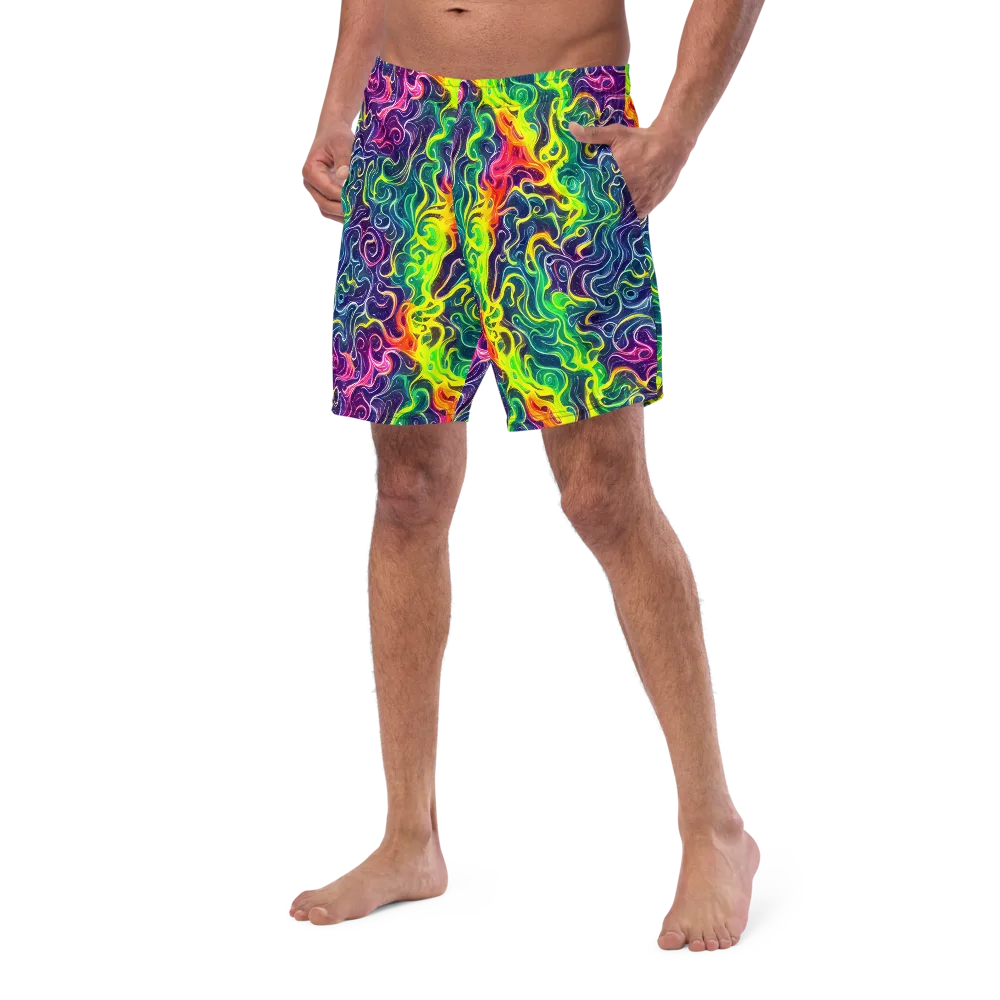 Psychedelic Undertow on Swim Trunks — Left Front