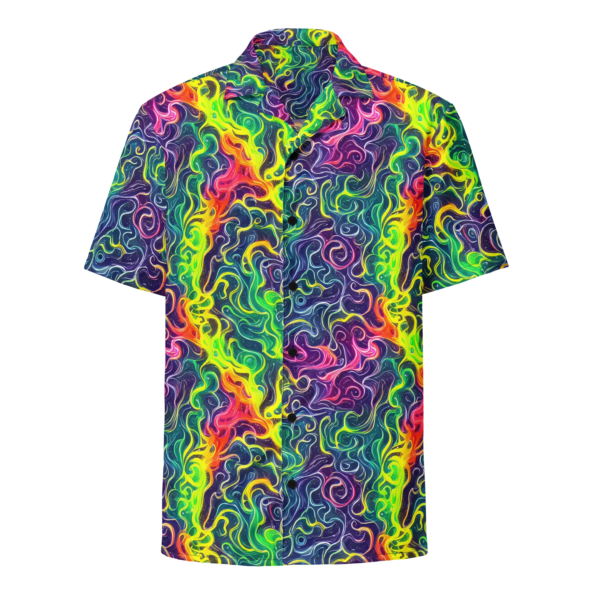 Psychedelic Undertow on Button Shirt — Front