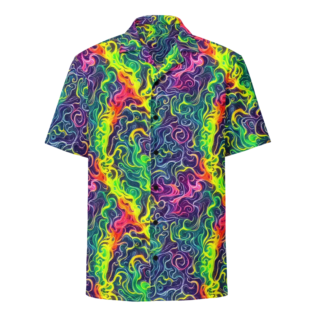 Psychedelic Undertow on Button Shirt — Front