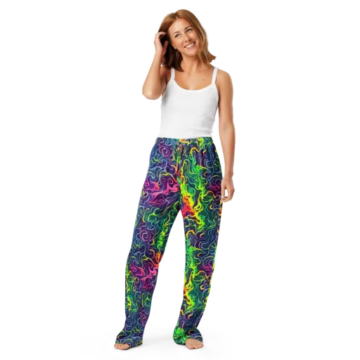 Psychedelic Undertow on a Women's Pajama Pants