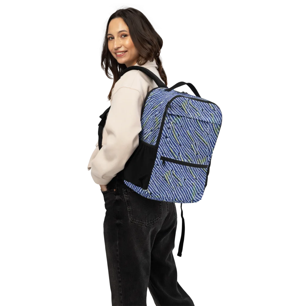 Indigo Current on Utility Backpack — Back