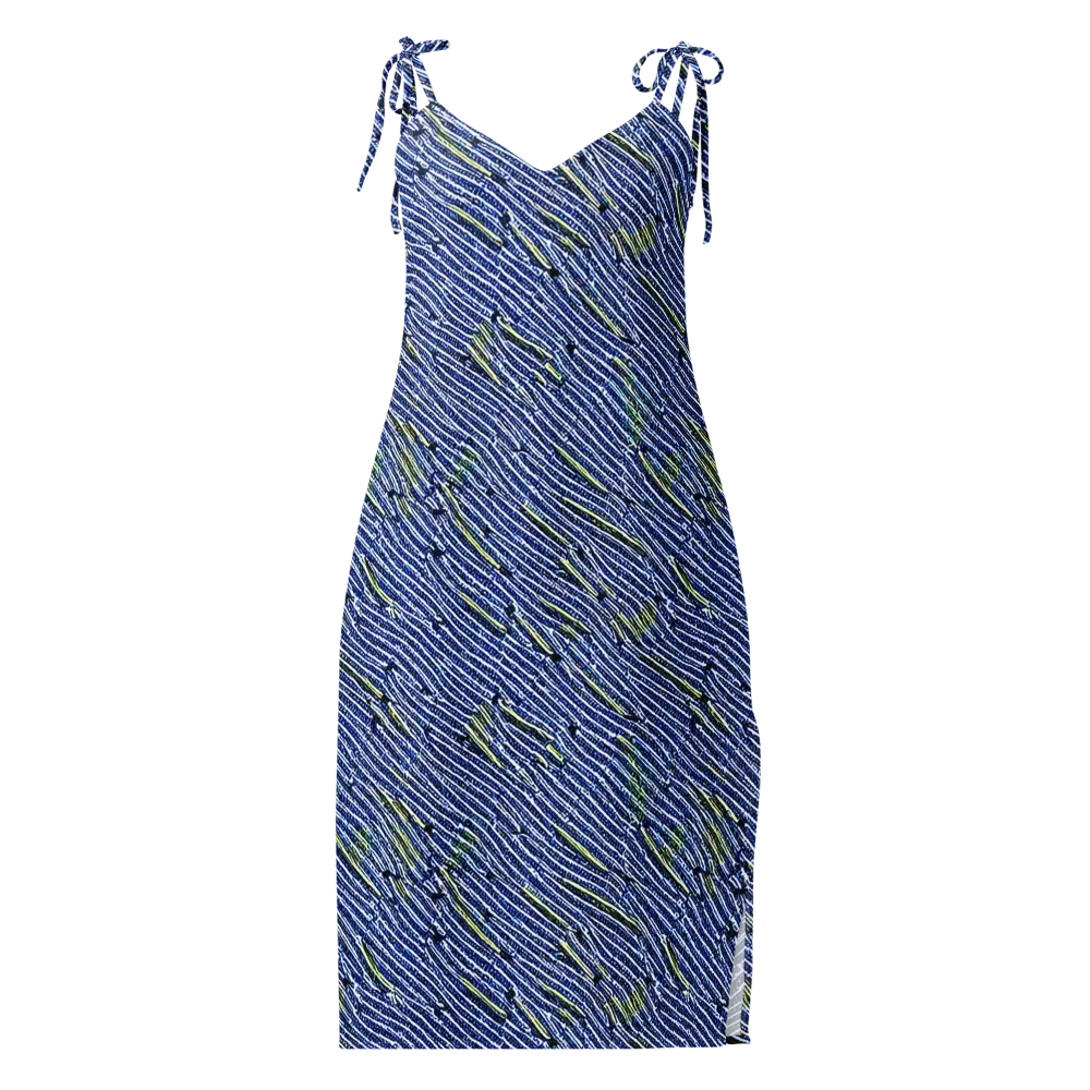 Indigo Current on Slip Dress — Front