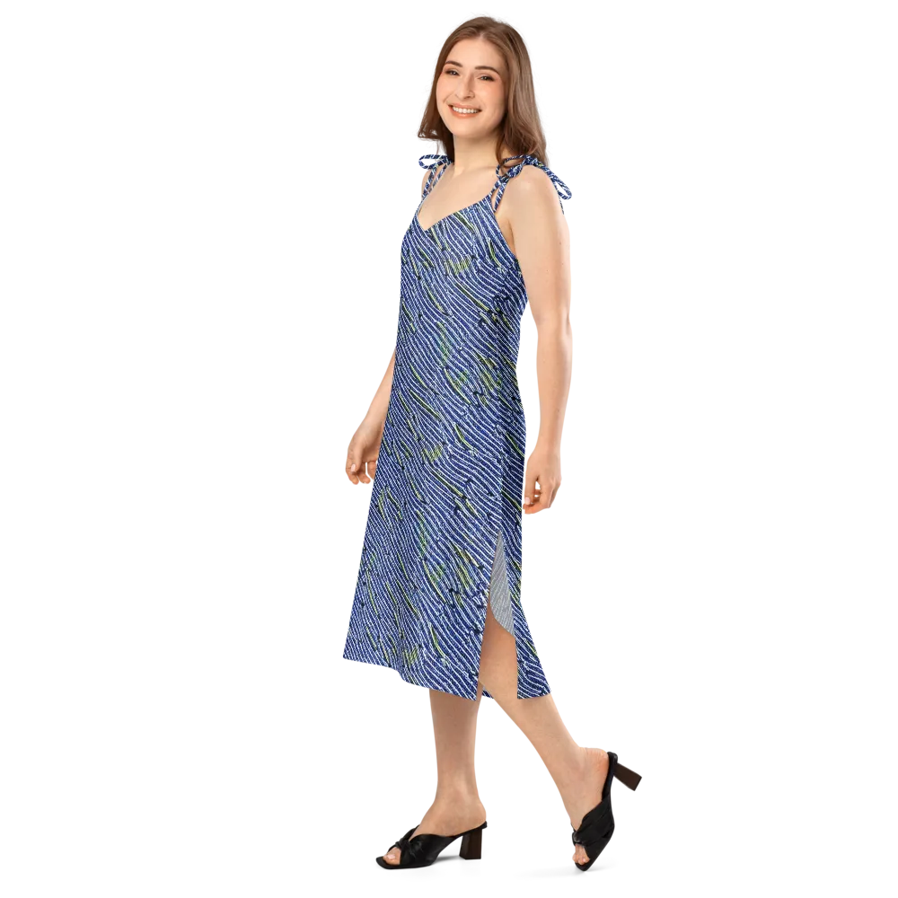 Indigo Current on Slip Dress — Left Front