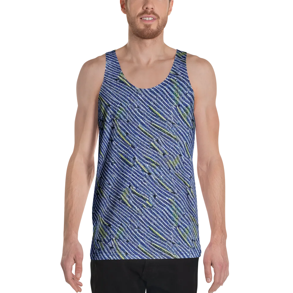 Indigo Current on Men's Tank Top — Front