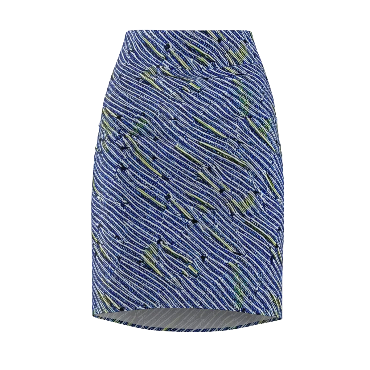Indigo Current on Pencil Skirt — Front