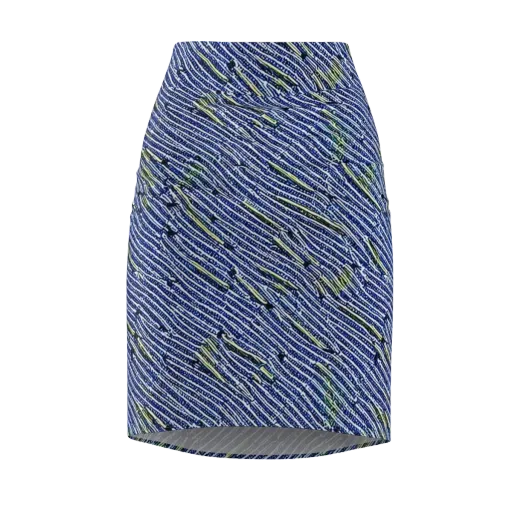 Indigo Current on a Pencil Skirt