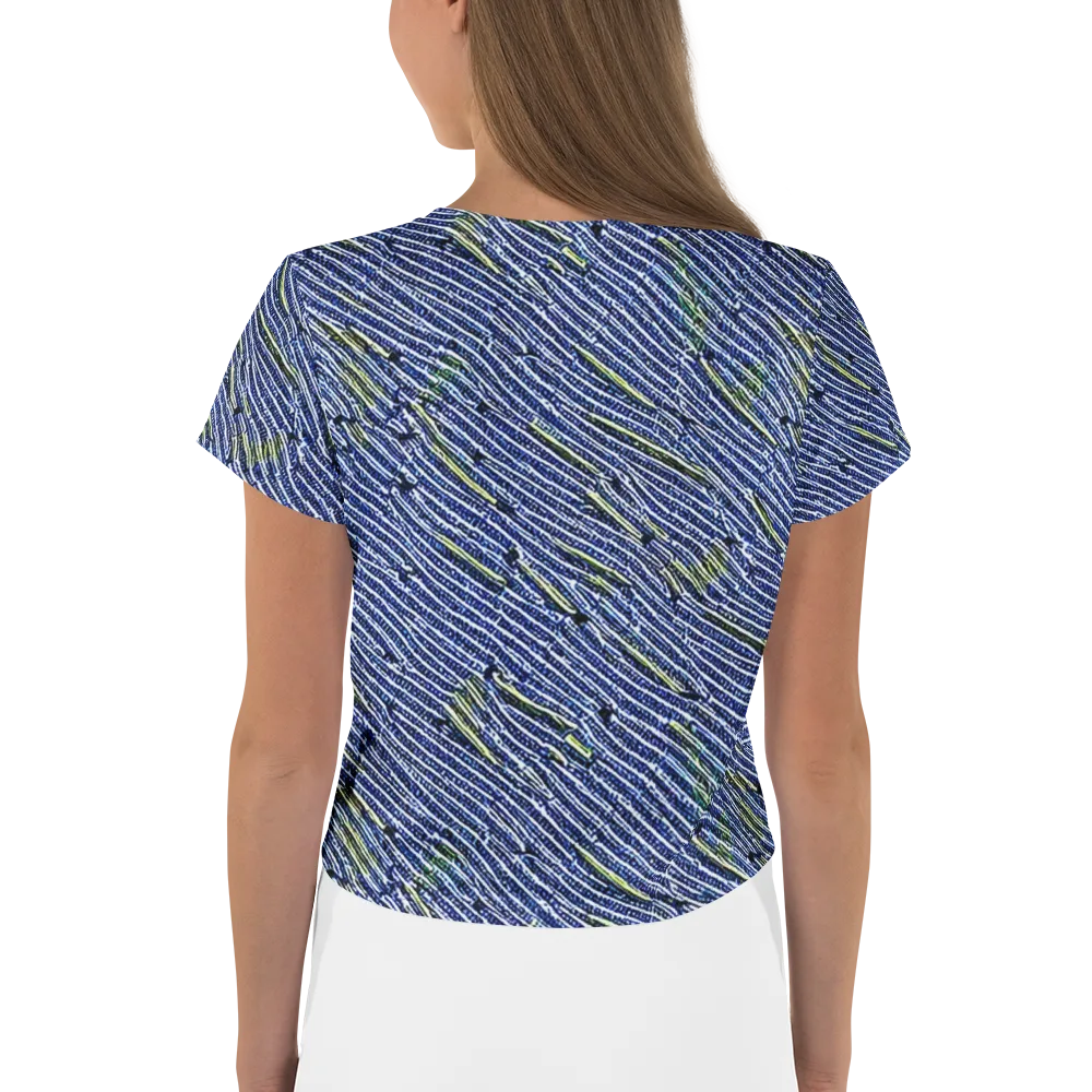 Indigo Current on Crop Tee — Back