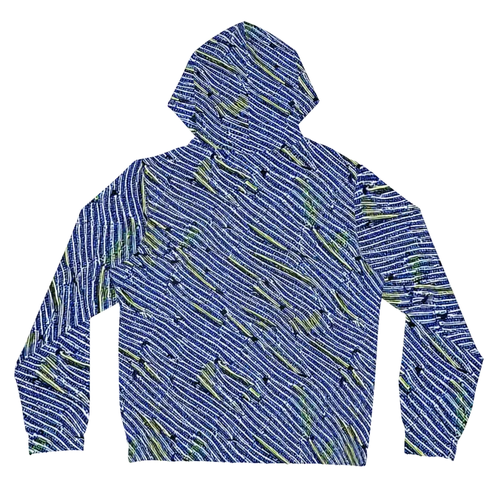 Indigo Current on Women's Full-Zip Hoodie — Back