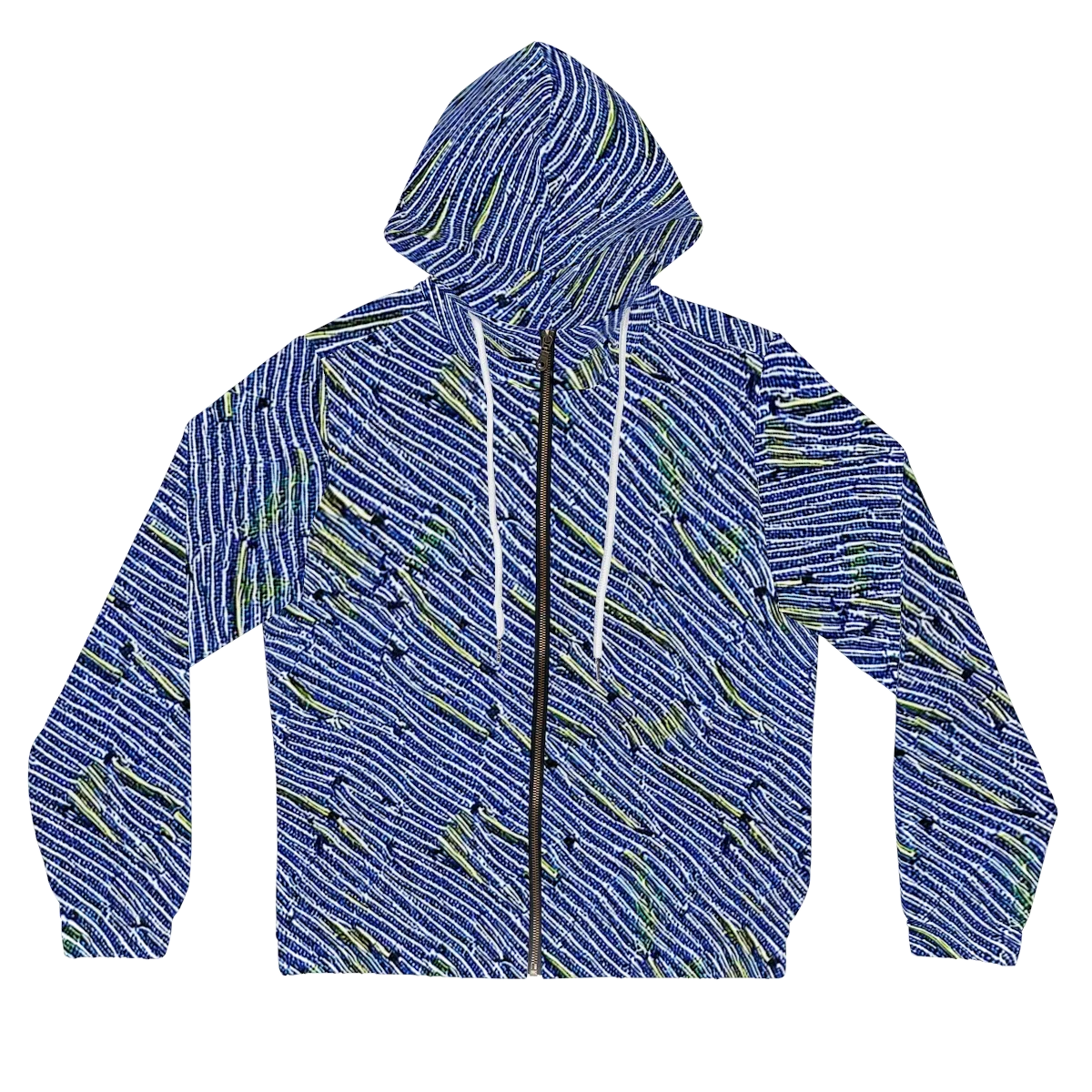 Indigo Current on Women's Full-Zip Hoodie — Front