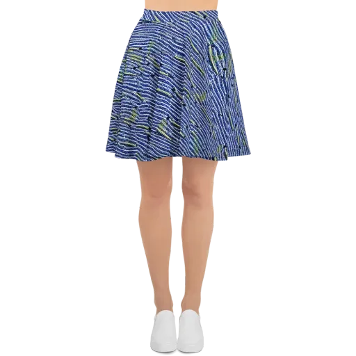 Indigo Current on a Skater Skirt