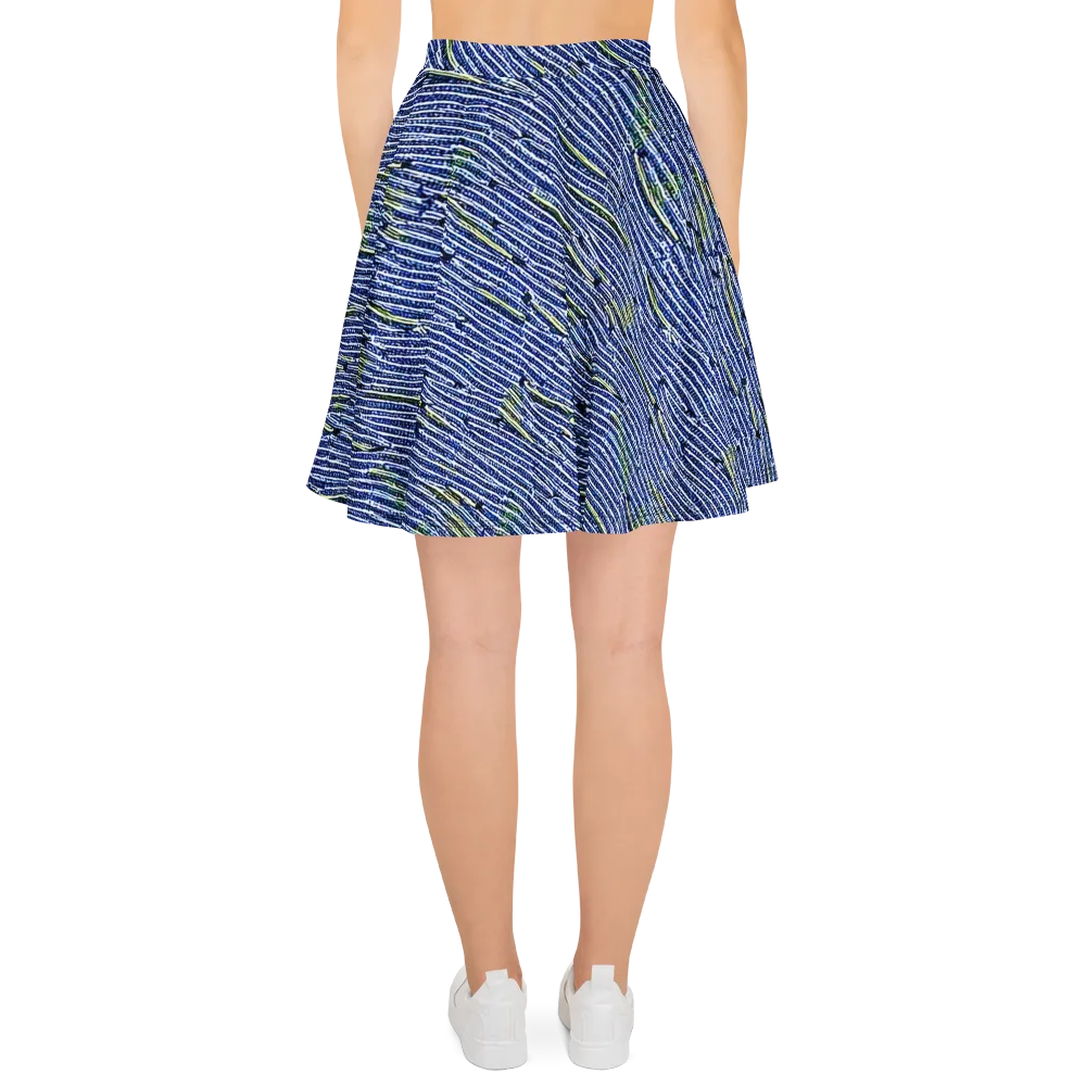 Indigo Current on Skater Skirt — Back