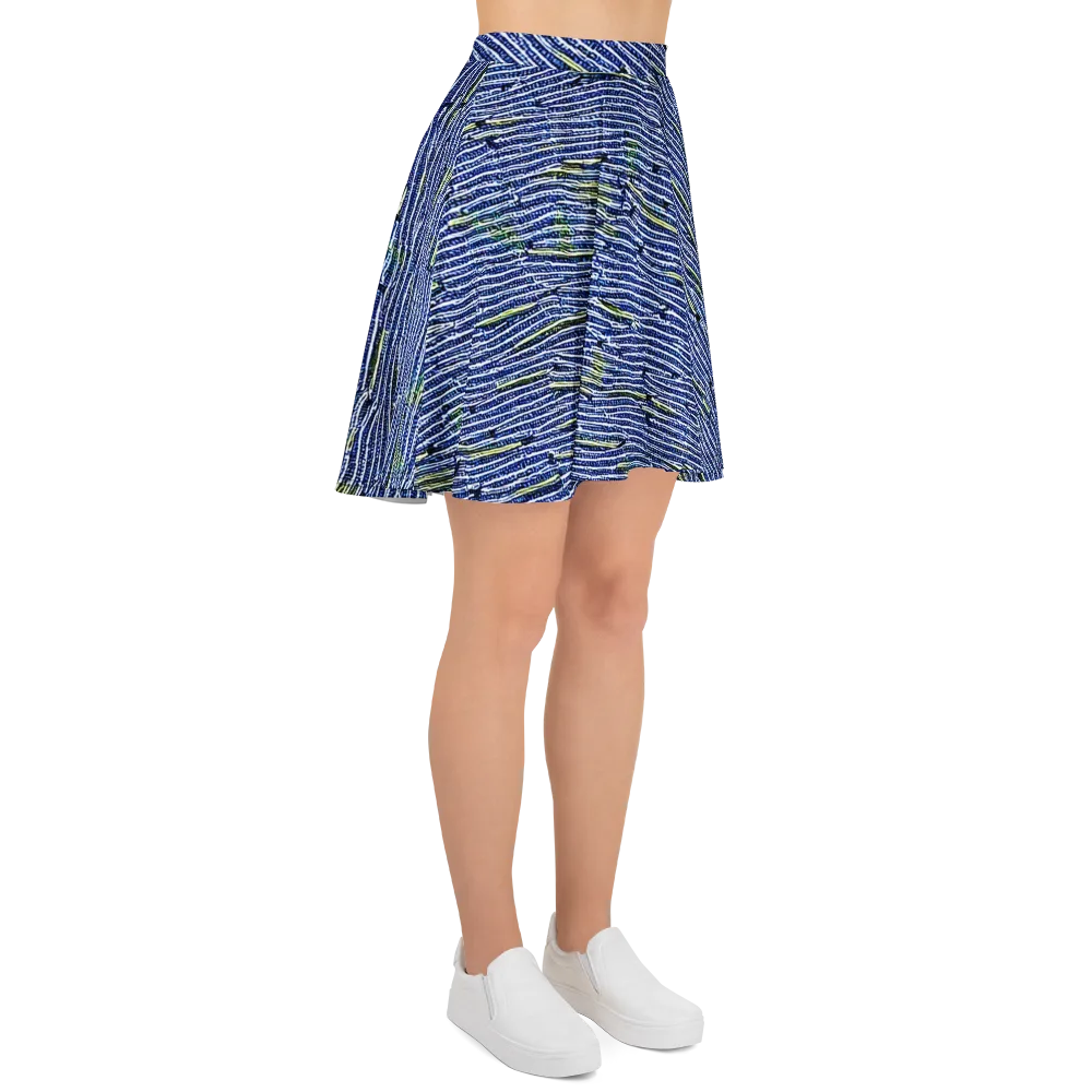 Indigo Current on Skater Skirt — Right
