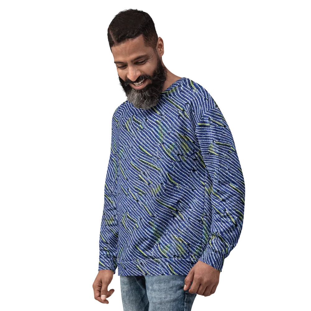 Indigo Current on Sweatshirt — Left Front