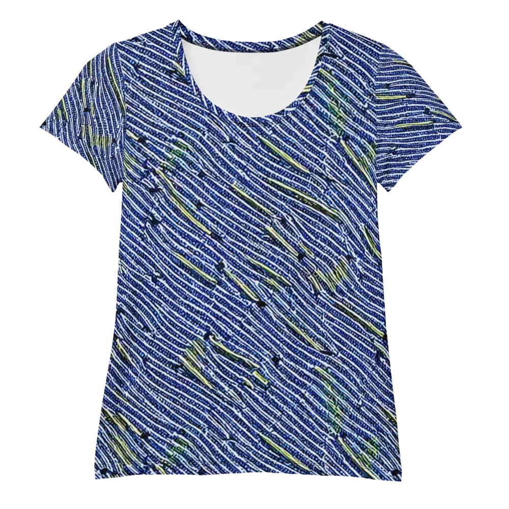 Indigo Current on Women's Athletic T-Shirt — Front