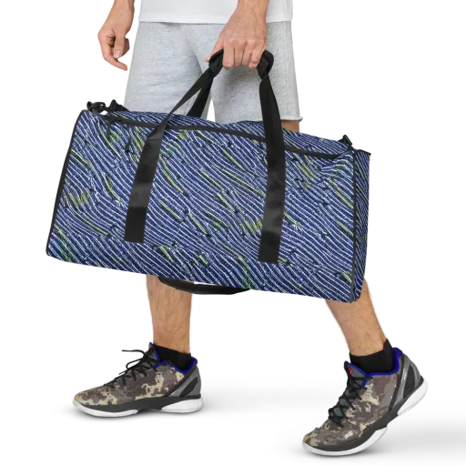 Indigo Current on a Duffle Bag
