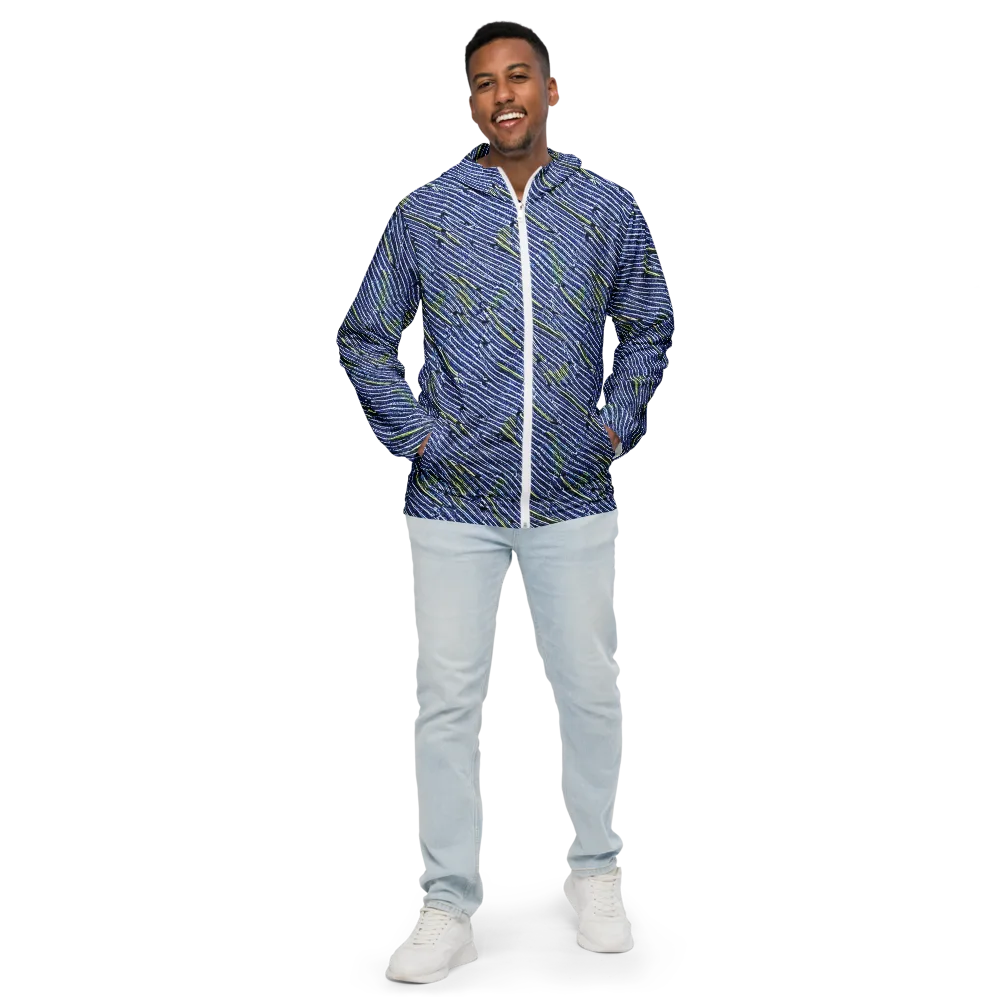 Indigo Current on Men's Windbreaker — Front