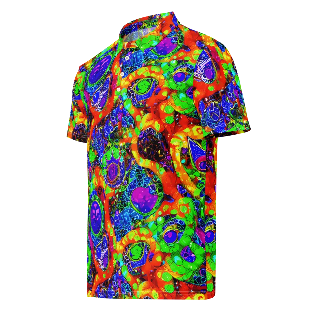 Vivid Labyrinth on Men's Slim Fit Polo Shirt — Left Front