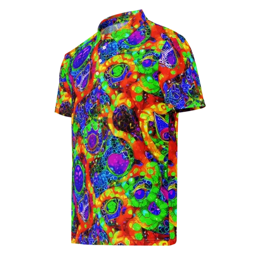 Vivid Labyrinth on a Men's Slim Fit Polo Shirt