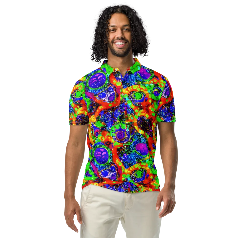 Vivid Labyrinth on Men's Slim Fit Polo Shirt — Front