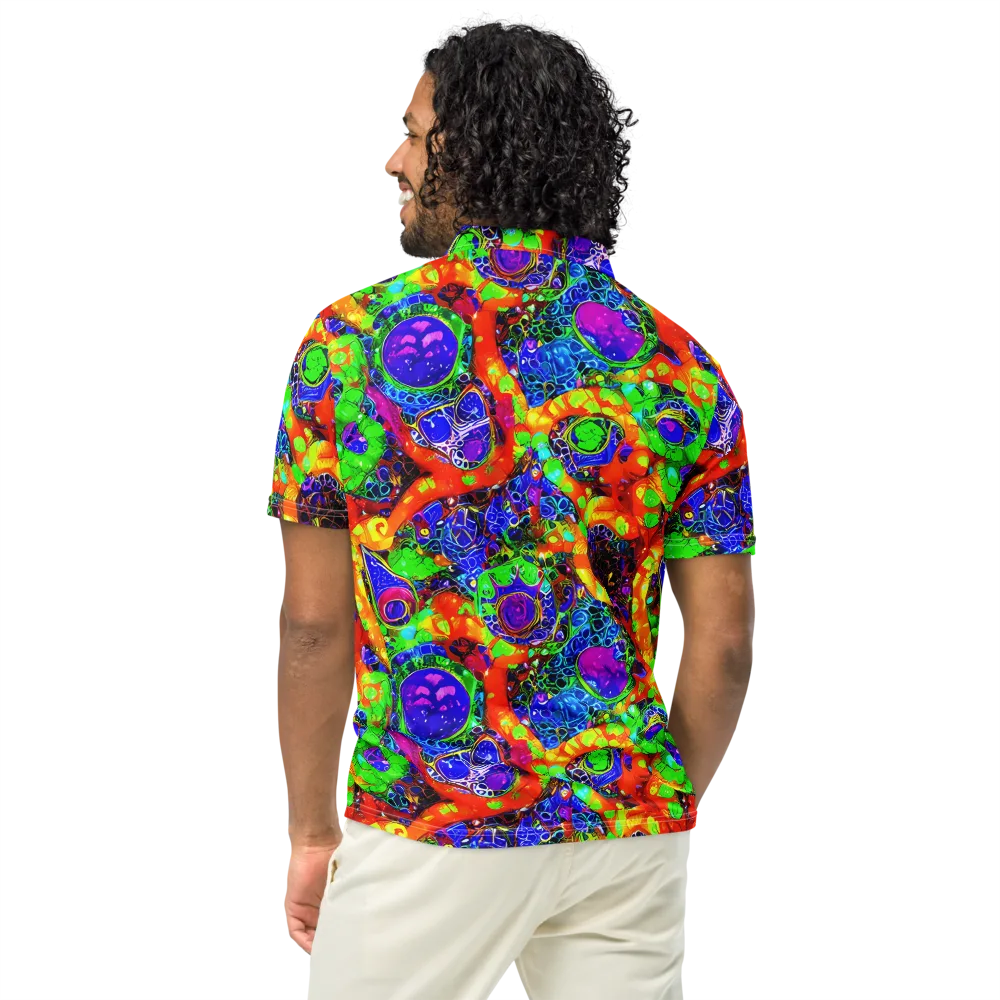 Vivid Labyrinth on Men's Slim Fit Polo Shirt — Back