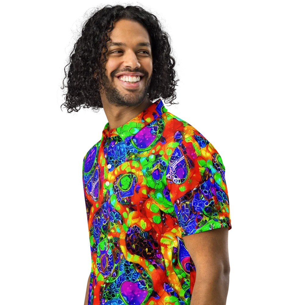 Vivid Labyrinth on Men's Slim Fit Polo Shirt — Left Front