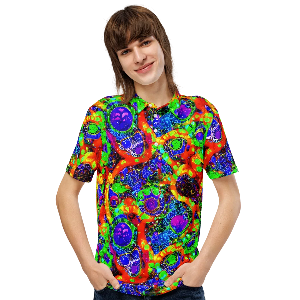 Vivid Labyrinth on Men's Slim Fit Polo Shirt — Front