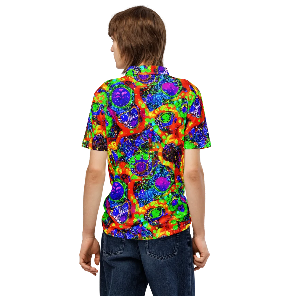 Vivid Labyrinth on Men's Slim Fit Polo Shirt — Back