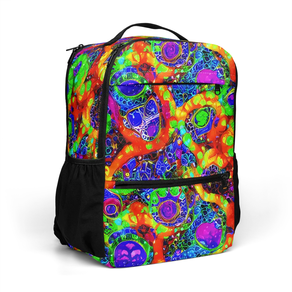 Vivid Labyrinth on Utility Backpack — Right Front