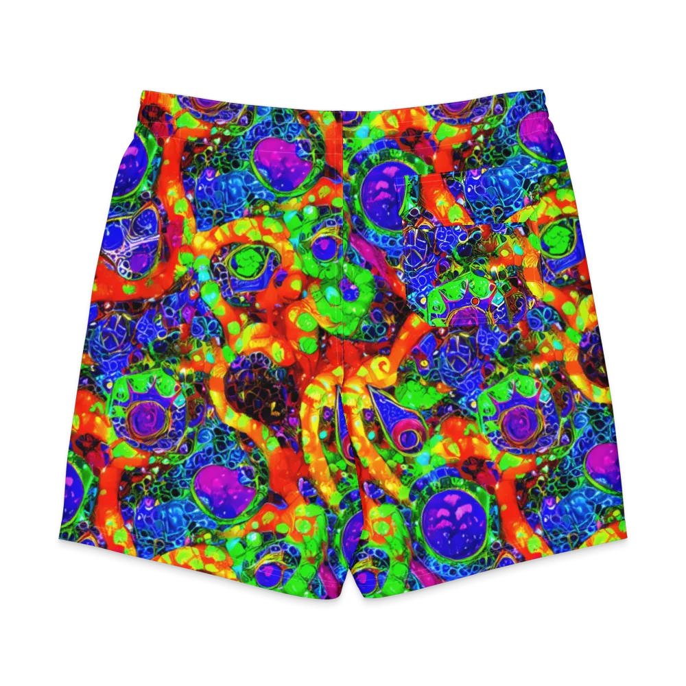 Vivid Labyrinth on Men's Board Shorts — Back