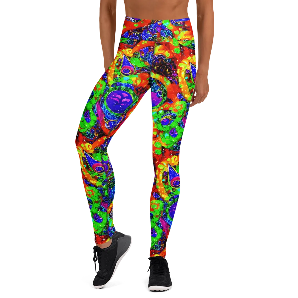 Vivid Labyrinth on Yoga Leggings — Front