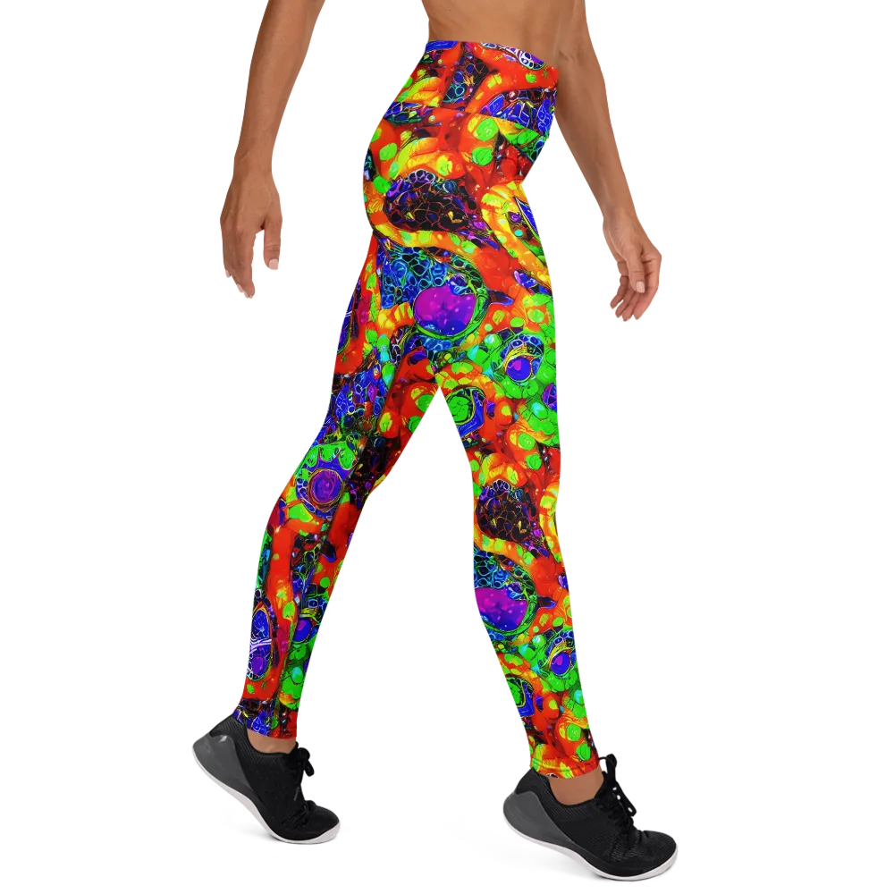 Vivid Labyrinth on Yoga Leggings — Right
