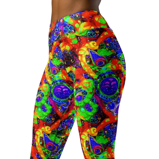 Vivid Labyrinth on a Yoga Leggings