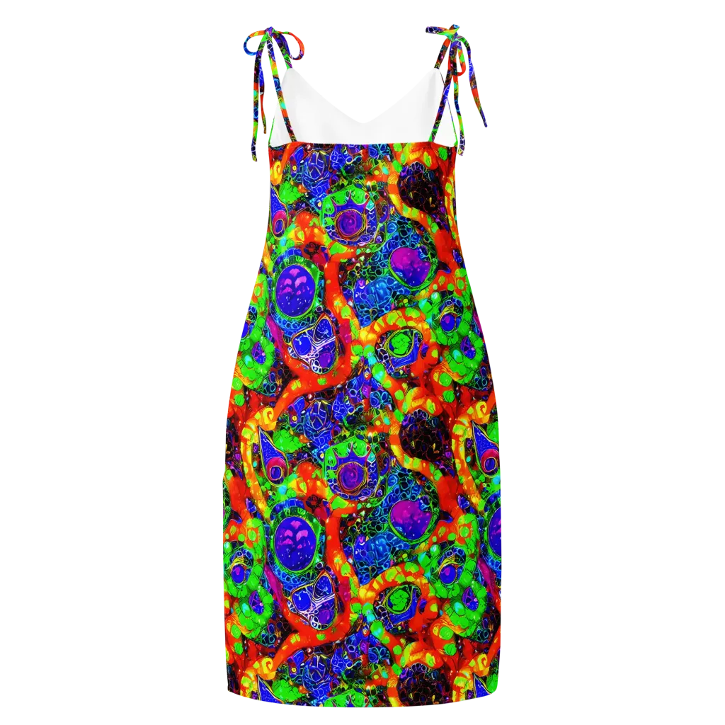 Vivid Labyrinth on Slip Dress — Back